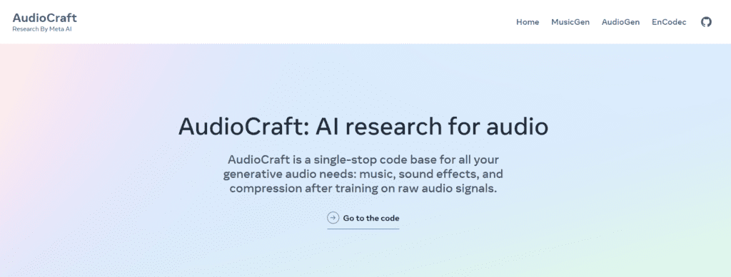 AudioCraft from Meta AI