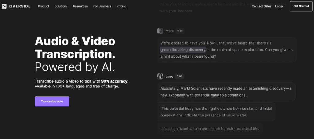 Transcription Riverside