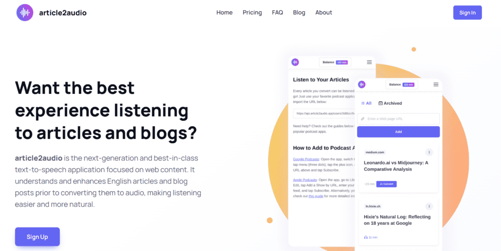 article2audio