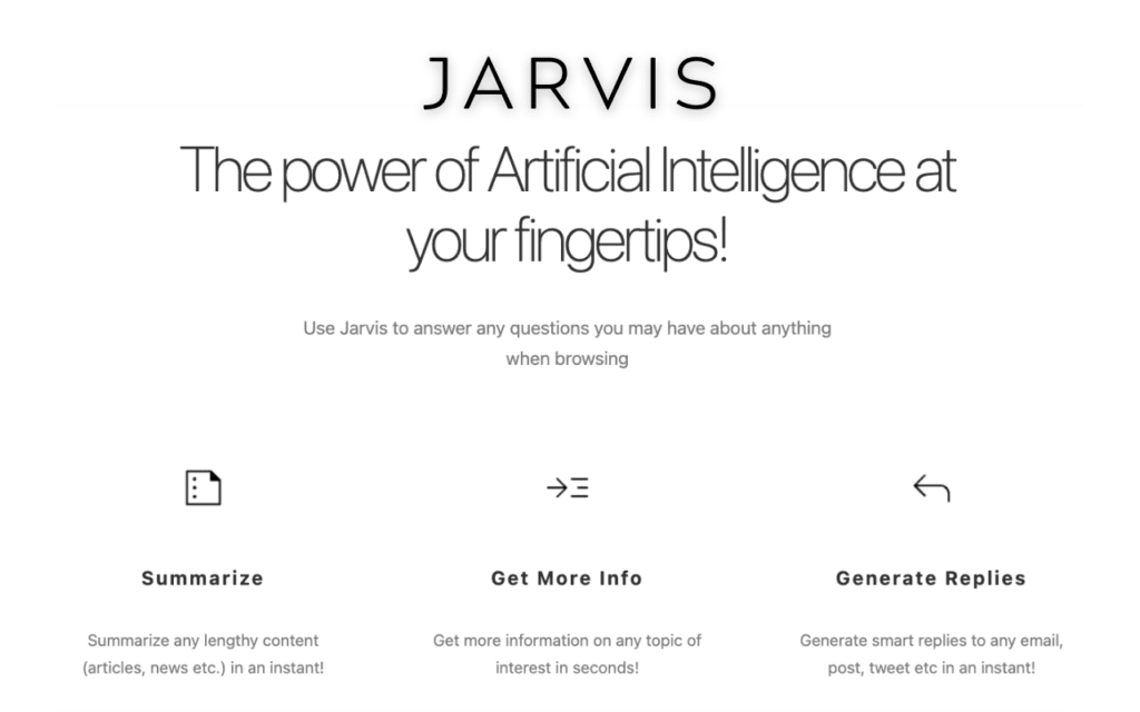 Jarvis AI Browser extension