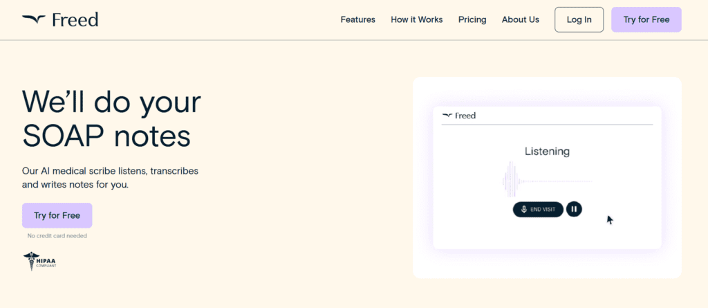Freed AI – Medical Scribe for Clinicians